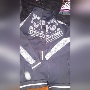 Venum MMA UFC Cali print paisley track jacket men's small black zip up